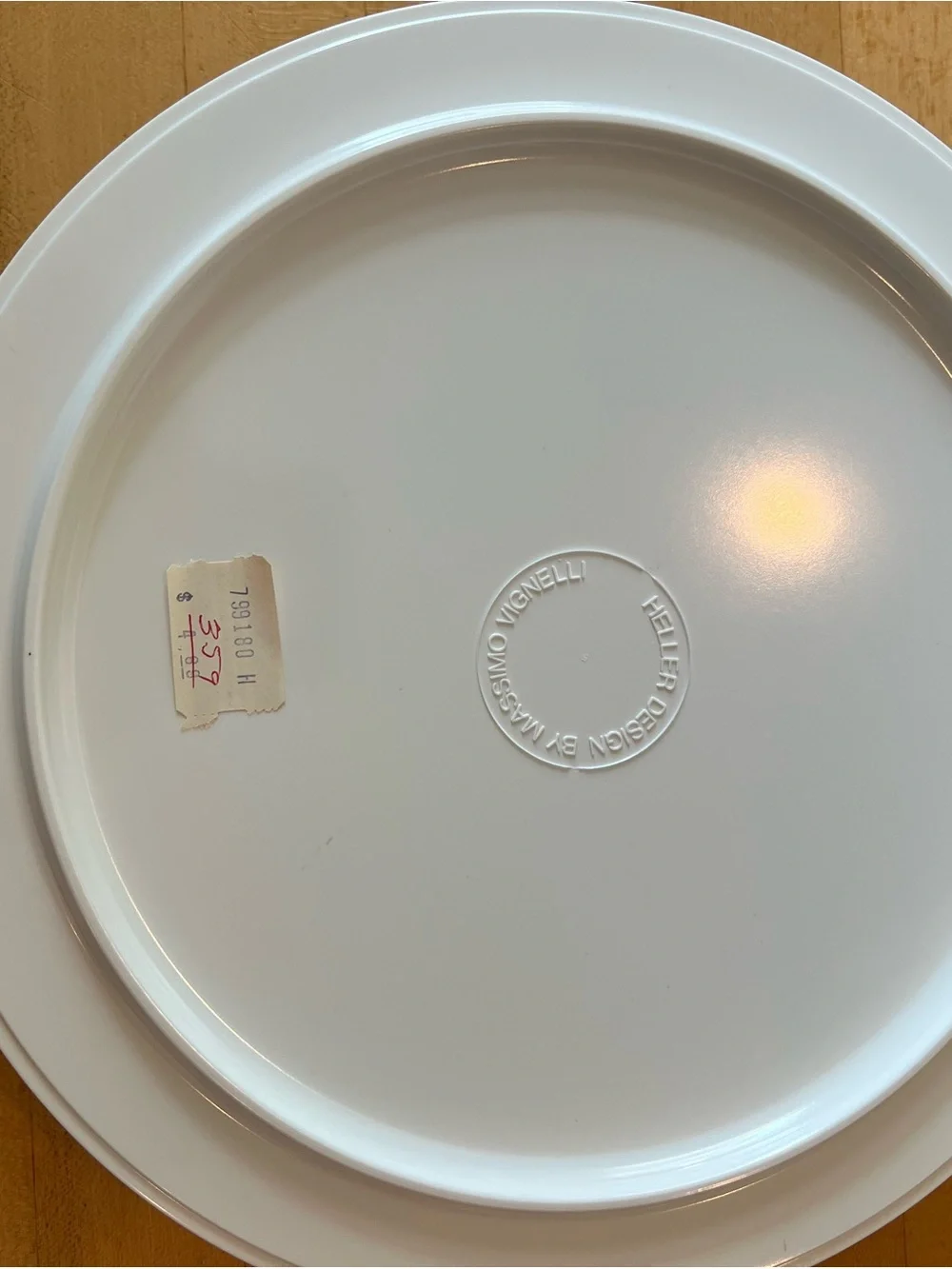 Midcentury HELLER Massimo Lella Vignelli Rainbow 10 White Dinner Plates NWT